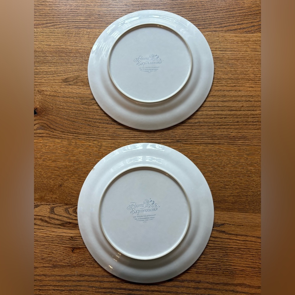 Hearthside- Floral Expressions- set of 2- scallop dinner plates-discontinued - Picture 8 of 14
